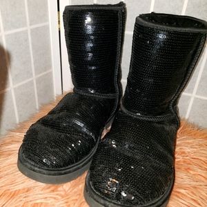 Black Sequin UGG boots
